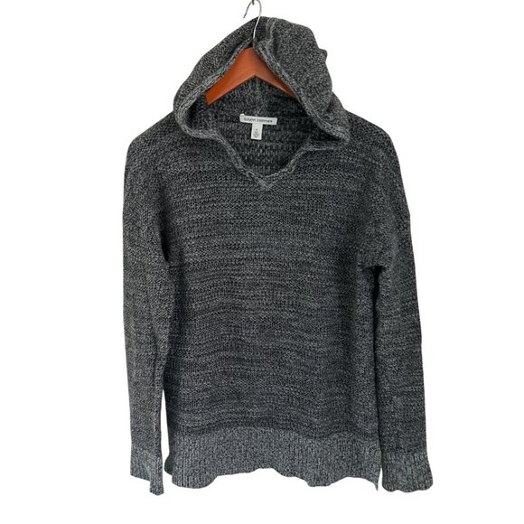Autumn Cashmere Womens Medium Gray 100% Cashmere Knit Hoodie Sweater - Picture 1 of 9